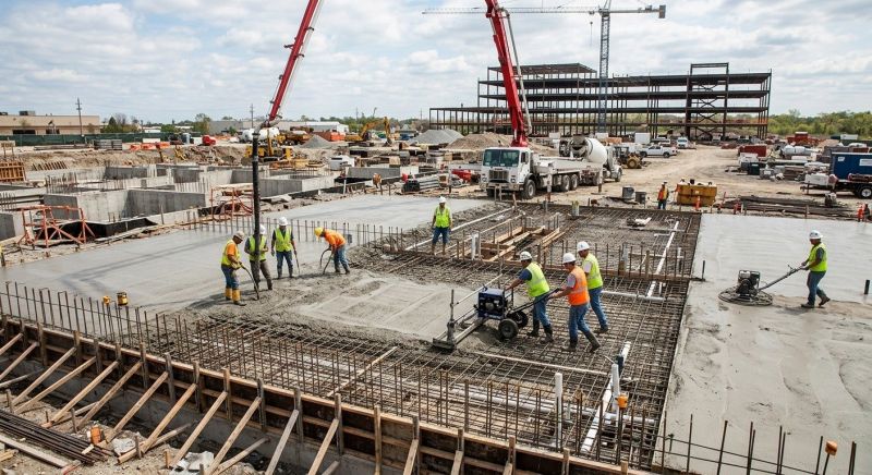 Commercial Slab Installation in Brookshire, TX